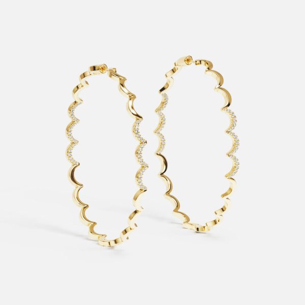 گوشواره طرح موجی