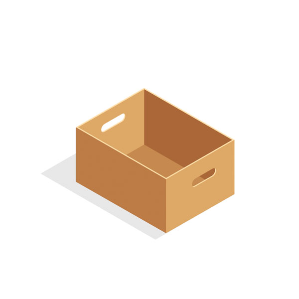 کارتن دسته دار بدون درب